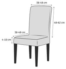 Popron.cz Univerzální potah na židli se vzorem - černo-bílý