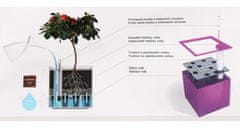 Plastkon Cubico samozavlažovací květináč černá 21 cm