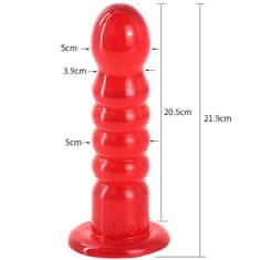 Xcock Velké červené intimní dildo masážní anální kolík unisex