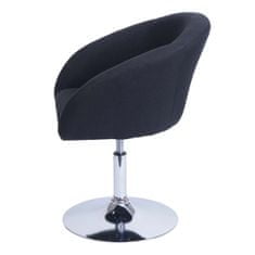 MCW Sada 6 jídelních židlí F19, kuchyňská židle otočná židle lounge chair, otočná výškově nastavitelná ~ látka/textil antracitová