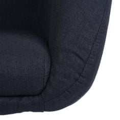 MCW Sada 6 jídelních židlí F19, kuchyňská židle otočná židle lounge chair, otočná výškově nastavitelná ~ látka/textil antracitová