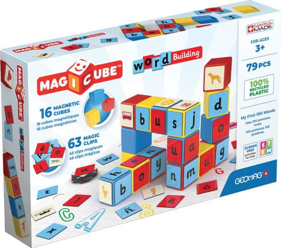 Geomag Magnetické kostky Magicube Word 79 kostek