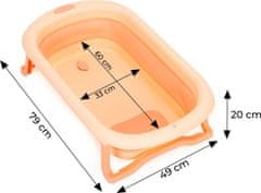 EcoToys Skládací vanička, růžová