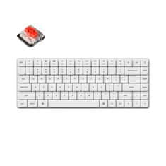 Keychron K3 Pro QMK/VIA, Bezdrátová Mechanická Klávesnice, RGB LED, Gateron Red Hot-Swap, bílá