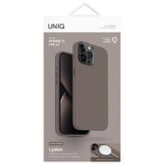 UNIQ UNIQ Lyden koženkový kryt iPhone 15 Pro Max Křemenně šedá
