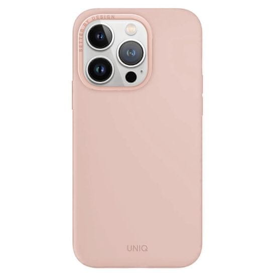 UNIQ UNIQ Lino Hue silikonový kryt iPhone 15 Pro Max Šedá