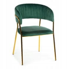 ModernHome Židle Rarity Gold Dark Green