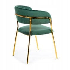 ModernHome Židle Rarity Gold Dark Green