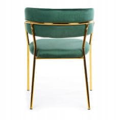 ModernHome Židle Rarity Gold Dark Green