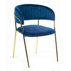 ModernHome Židle Rarity Gold Navy Blue