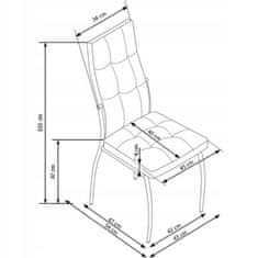 ModernHome Židle Model K209 Popelavá