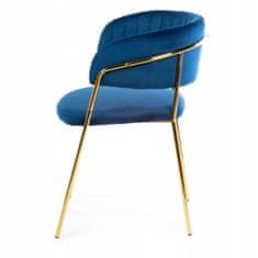 ModernHome Židle Rarity Gold Navy Blue