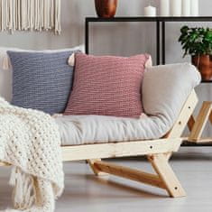 ModernHome Povlak Boho 45 X 45 Tmavě Modré Třásně