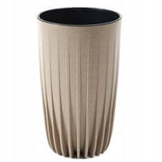 ModernHome Pot Stripped Tall Eco Coffee Latte 30Xv51 Cm