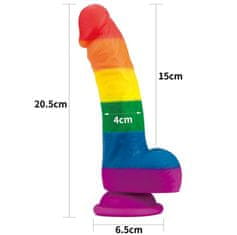 Lovetoy Lovetoy PRIDER LGBT rainbow dildo 8"