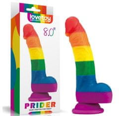 Lovetoy Lovetoy PRIDER LGBT rainbow dildo 8"