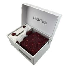 Daklos Luxusní set červený styl - Kravata, kapesníček, manžetové knoflíčky, kravatová spona v dárkové krabičce