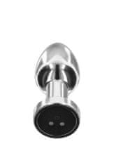 Toyjoy ToyJoy Buttocks The Glider Vibrating Metal Buttplug Medium Silver anální kolík