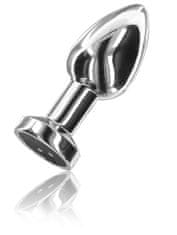 Toyjoy ToyJoy Buttocks The Glider Vibrating Metal Buttplug Medium Silver anální kolík