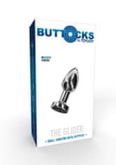 Toyjoy ToyJoy Buttocks The Glider Vibrating Metal Buttplug Small Silver anální kolík