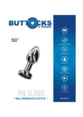 Toyjoy ToyJoy Buttocks The Glider Vibrating Metal Buttplug Small Silver anální kolík