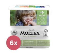 MOLTEX Pure&Nature Pleny jednorázové Maxi 7-18 kg, ekonomické balení (6x 29 ks)