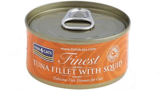 Fish4Cats Konzerva pro kočky Finest tuňák s olihní 70 g