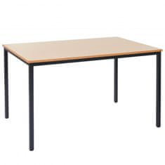 MCW Stůl Braila, konferenční stůl kancelářský stůl pro semináře, 120x80cm MDF ~ vzhled buku