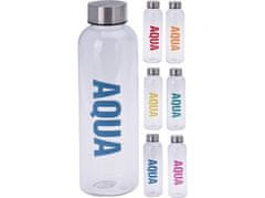 láhev na pití 500ml AQUA plastová, kov. víčko