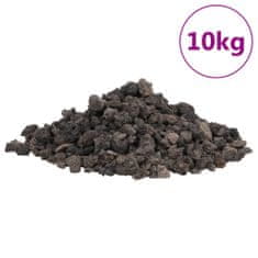 Vidaxl Sopečné kameny 10 kg černé 1–2 cm