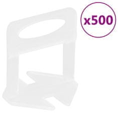 Vidaxl Nivelační systém na obklady 250 klínů 500 spon 3 mm