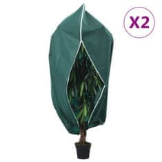 Vidaxl vidaXL ochranné kukly na rostliny, zip, 2 ks, 70 g/m² 1,55 x 1,55 m
