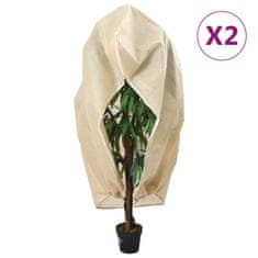 Vidaxl vidaXL ochranné kukly na rostliny, zip, 2 ks, 70 g/m² 1,55 x 1,55 m