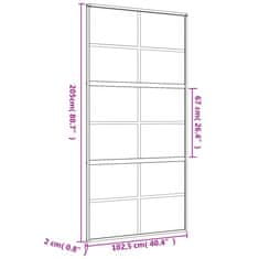 Vidaxl Posuvné dveře zlaté 102,5 x 205 cm čiré ESG sklo a hliník