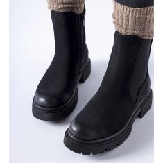 Černé zateplené matné boty Piedalue velikost 40
