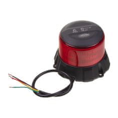 CARCLEVER Robustní červený LED maják, černý hliník, 48W, ECE R65 (wl403fixred)