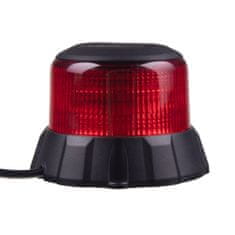 CARCLEVER Robustní červený LED maják, černý hliník, 48W, ECE R65 (wl403fixred)