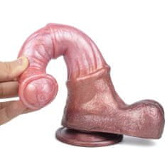 Xcock Dlouhé silikonové dildo s varlaty, velké, přísavka