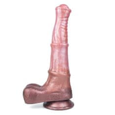 Xcock Dlouhé silikonové dildo s varlaty, velké, přísavka