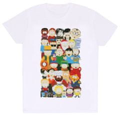 CurePink Pánské tričko South Park: Městská skupina (2XL) bílá bavlna