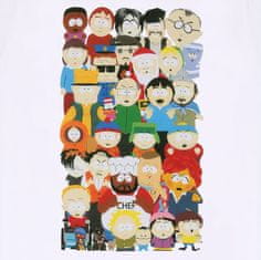 CurePink Pánské tričko South Park: Městská skupina (2XL) bílá bavlna