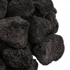 Greatstore Sopečné kameny 10 kg černé 3–5 cm