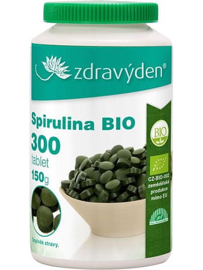 Zdravý den Spirulina BIO, 300 kapslí, 150g