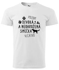 Hobbytriko Dětské tričko s vlkem - Divoká a neohrožená smečka Barva: Bílá (00), Velikost: 6 let / 122 cm, Délka rukávu: Dlouhý rukáv