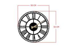 Wallity Dekorativní nástěnné hodiny Roman 50 cm černé