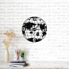 Wallity Dekorativní nástěnné hodiny Globe 50 cm černé