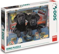 Dino Puzzle Štěňata v kufru 500 dílků