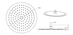 SAPHO SLIM hlavová sprcha, průměr 300mm, nerez lesk MS573 - Sapho