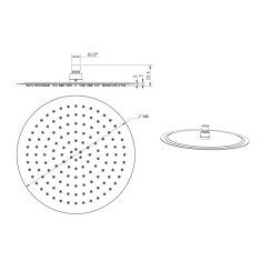 SAPHO SLIM hlavová sprcha, průměr 300mm, černá mat MS573B - Sapho