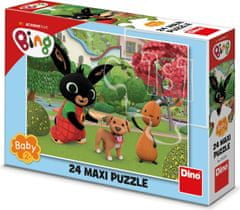 Dino Puzzle Bing s pejskem MAXI 24 dílků